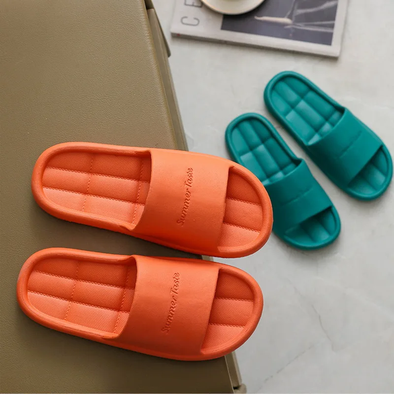 

Home Bathroom Slippers Women's Summer Soft Bottom Non-Slip Indoor Y4AE55