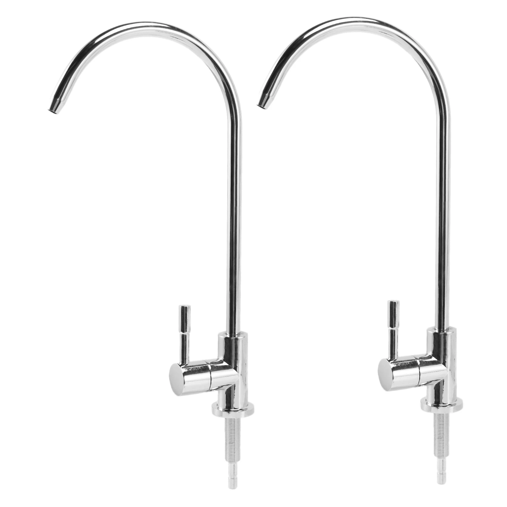 

2X 1/4 Inch Chrome Drinking Water Filter Faucet Reverse Osmosis Sink Kitchen Tap