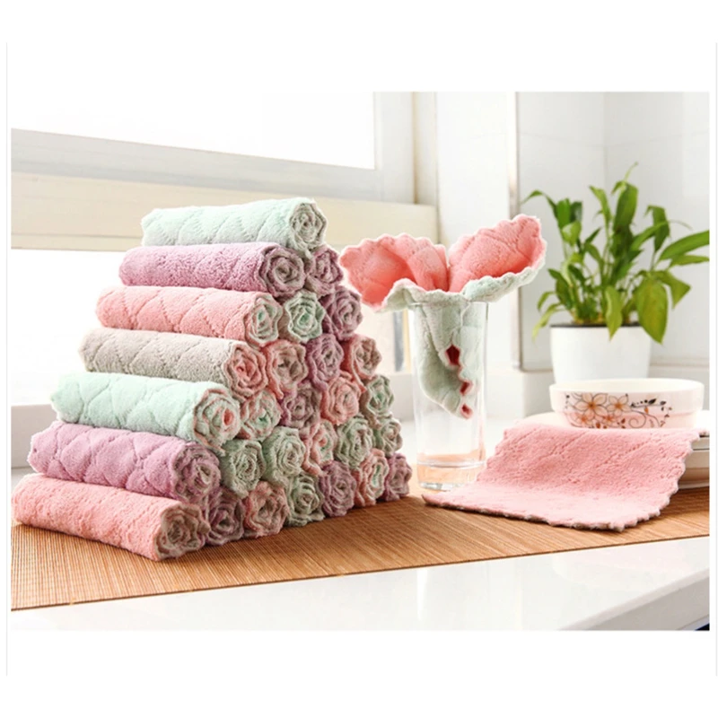 

Super Absorbent Microfiber kitchen dish Cloth High-efficiency absorbent non-stick oil household dishwashing Cleaning Towel