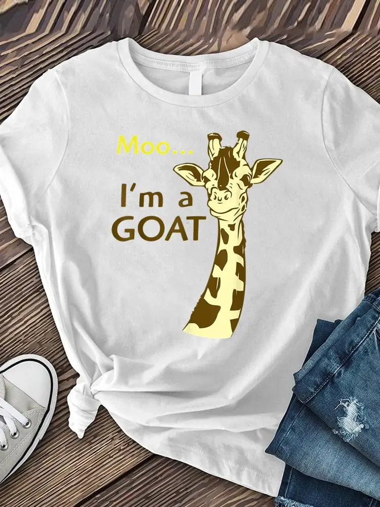 

Graphic Tee Print T Short Sleeve Animal Trend Cute Clothes Letter 90s Ladies Fashion Women's Clothing Female Summer T-shirts