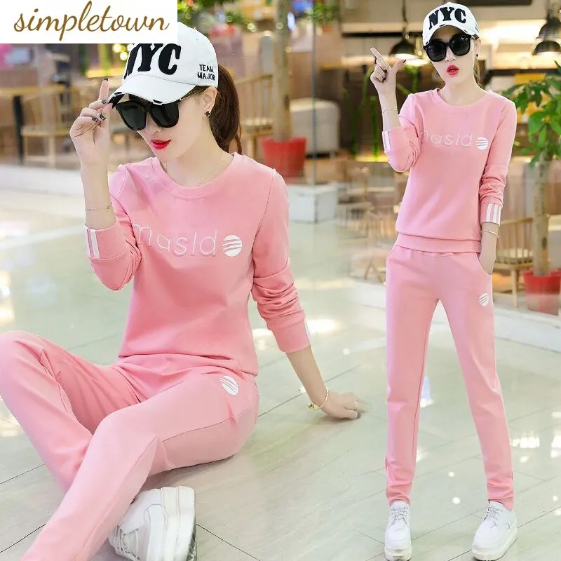 

2023 New Spring and Autumn Leisure Sports Set Women's Large Long Sleeve Casual Wear Korean Fashion Sweater Two Piece Set Fashion