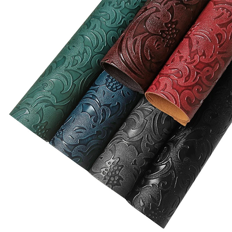 

46*135CM Vintage Carved Embossed Faux Leather Fabric, Synthetic Leather Fabric, Making DIY Clothing Accessories/Cover Materials