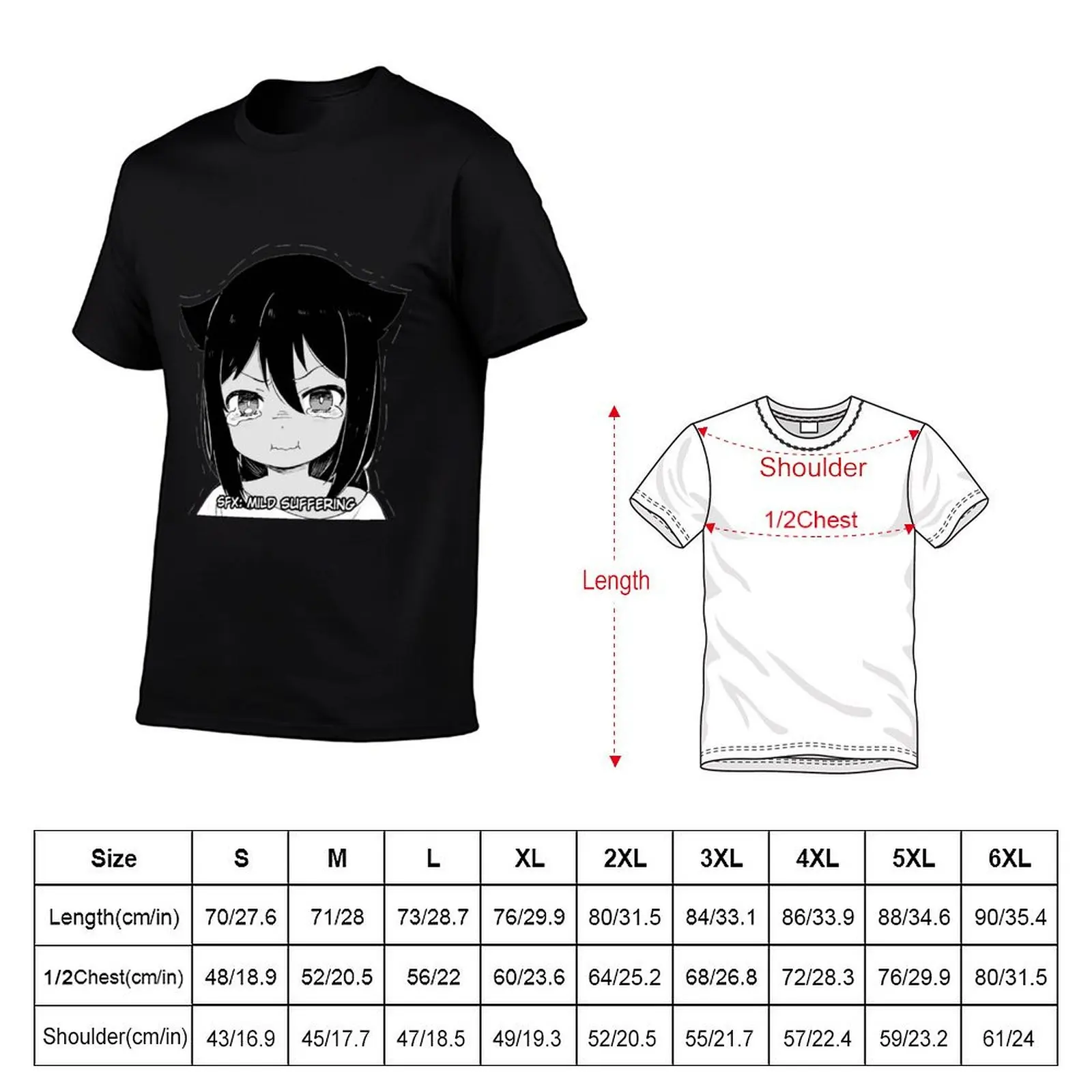 Футболка с дизайном Jahy-sama Sad Suffering Design, спортивная базовая футболка с короткими рукавами (art.: 3920dbee013ff) - 3920dbee013ff