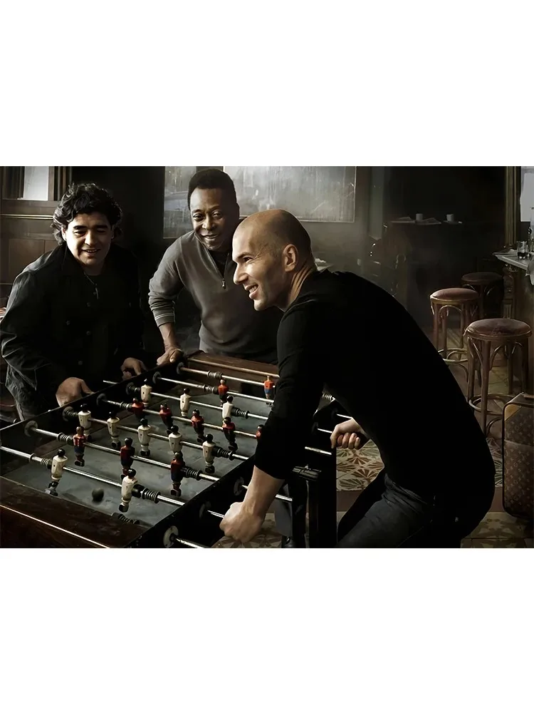 Винтажный постер Maradona Pele Zidane
