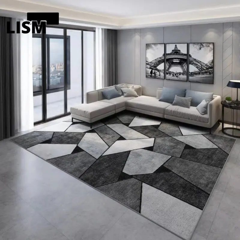 

Nordic Marble Geometry Carpets for Living Room Bedroom Rug Home Washable Floor Mats Teenager Non-Slip Area Rugs Room Decoration