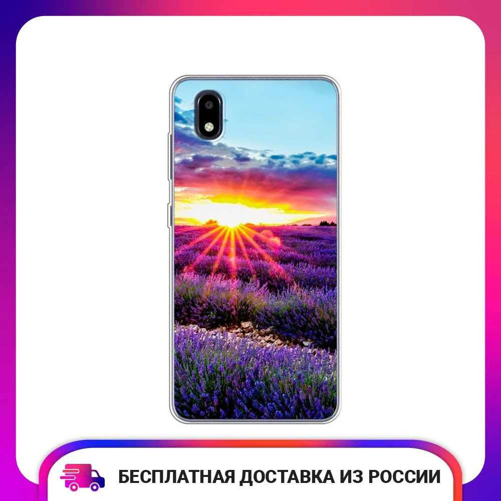 Чехол силиконовый для ZTE Blade A3 (2020) Лаванда красивый закат защитный тонкий мягкий