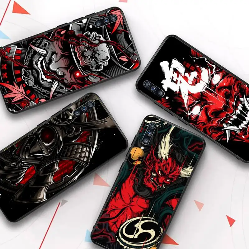 

Samurai Oni Mask Phone Case for Samsung A51 A30s A52 A71 A12 for Huawei Honor 10i for OPPO vivo Y11 cover