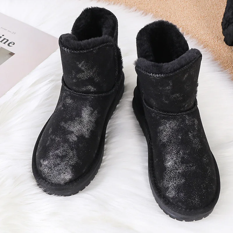 

Женские зимние ботильоны на платформе, теплые ботинки на толстой плюшевой подкладке, удобные прогулочные ботинки челси, новинка зимы 2022