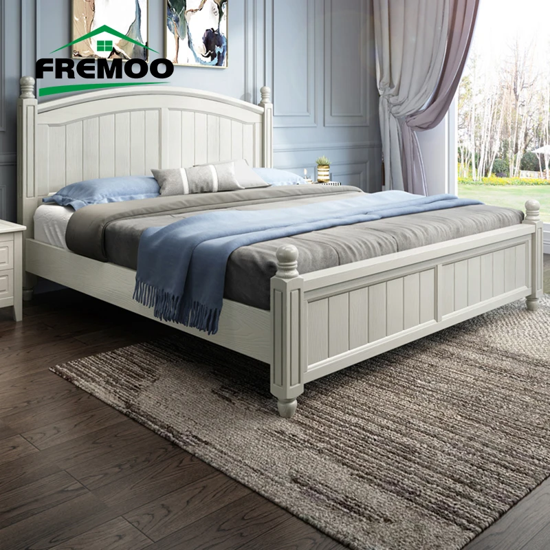 

1.8m Double Bed Modern Simple Style Wooden Durable Wedding Soft Bed Bedroom FurniTure Set Light Luxury Camas