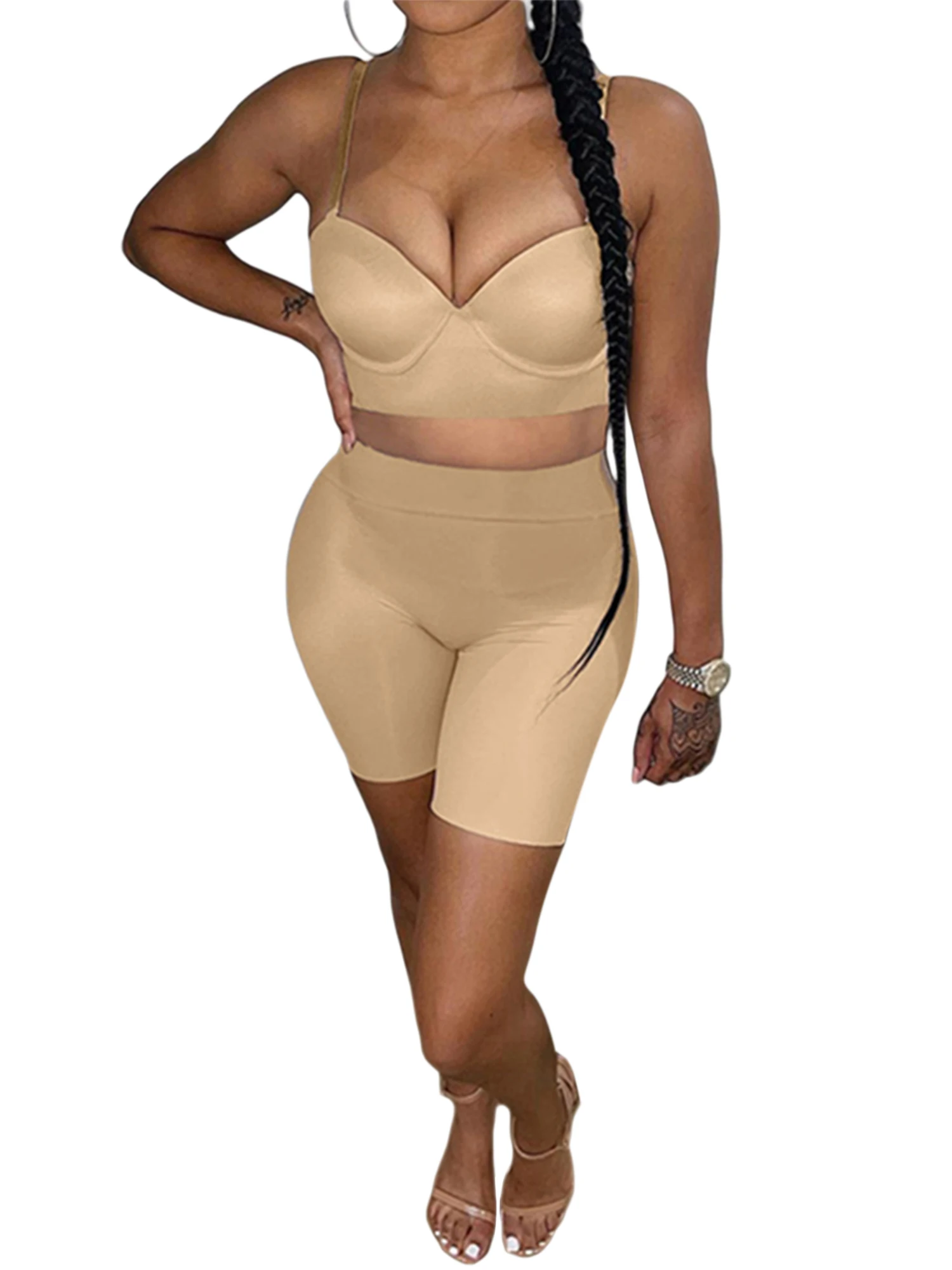 

Women s Yoga Outfit Workout Sport Bra with High Waist Shorts Legging 2 Piece Tracksuit Sports Running Set