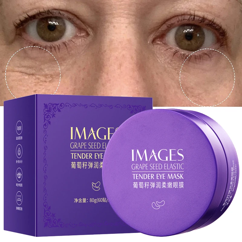 

Eye Mask Collagen Grape Seed Eye Patches Eye Bags Repair Remove Dark Circles Moisturizing Hydration Firming Anti Aging Wrinkles