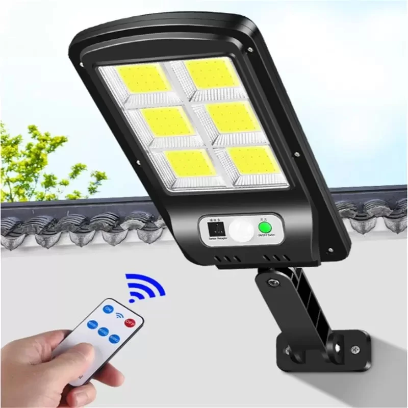 

LED Solar Panel Light LED Spotlights PIR Motion Sensor Waterproof COB Wall Light Outdoor Garden Street Lamp with Remote Control
