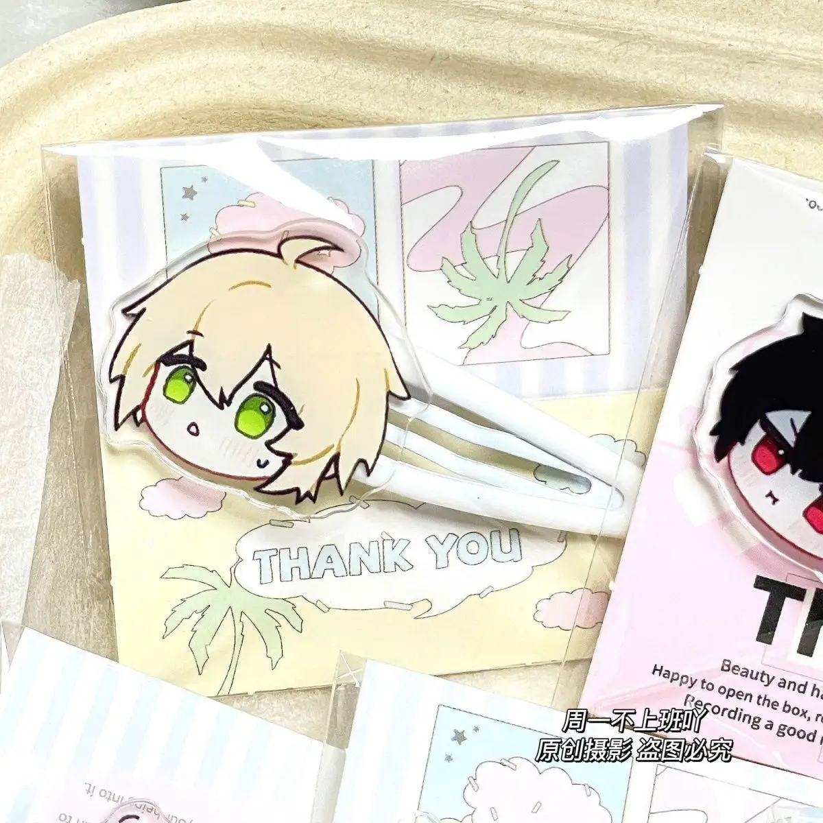 5 шт. на все времена Ayn Al kama Rorschach Q версия мультяшная челка клип милый головной убор