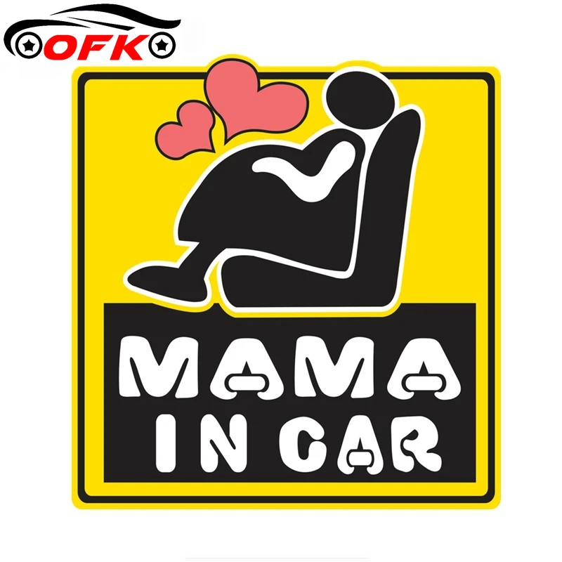 

Warning Creative Car Sticker MaMa In Pregnant on Board Waterproof Reflective Decal Auto Motorcycle Accessories PVC