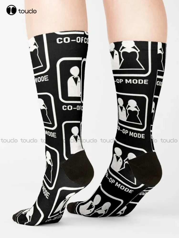 Фото Co-Op Happy Marriage Bride Or Groom Design - Not Game Over Socks Мужские хлопковые носки Уличные носки для скейтборда Креативные забавные носки №3