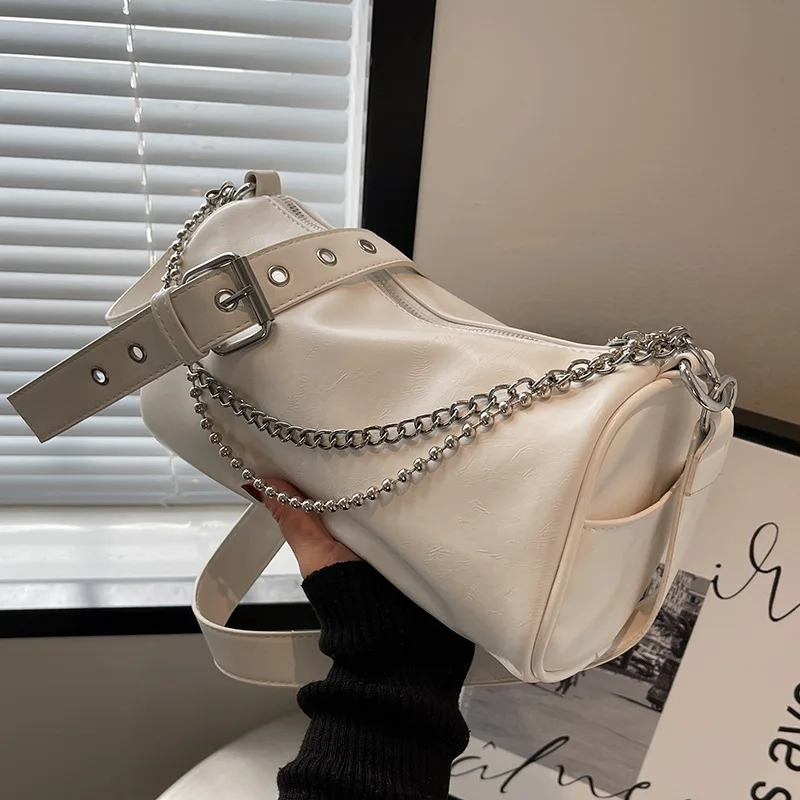 

2022 New Fashion All-match Large-capacity One-shoulder Messenger Bag High-quality Cylinder Bag High-end Handbag Women's Bag