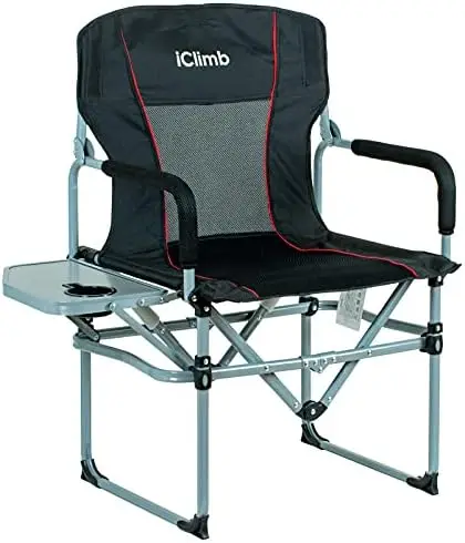 

Надежный компактный складной сетчатый стул для кемпинга с боковым столиком и ручкой