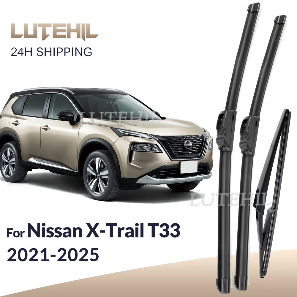 

Для Nissan X-Trail T33 2021-2025 2022 2023 2024 стеклоочиститель передние и задние щетки стеклоочистителя лобовое стекло щетки для окон 26 "+ 17" + 12"