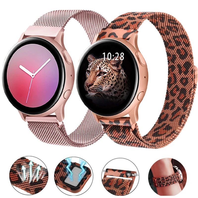 

20mm 22mm Strap For Samsung Galaxy watch 5/4 44mm 40mm/5 pro 45mm/Classic 46mm 42mm/Active 2 Magnetic Bracelet Huawei GT 2 band