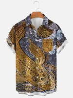 molilulu mens fashion vintage clothing koi fish art casual hawaiian shirt