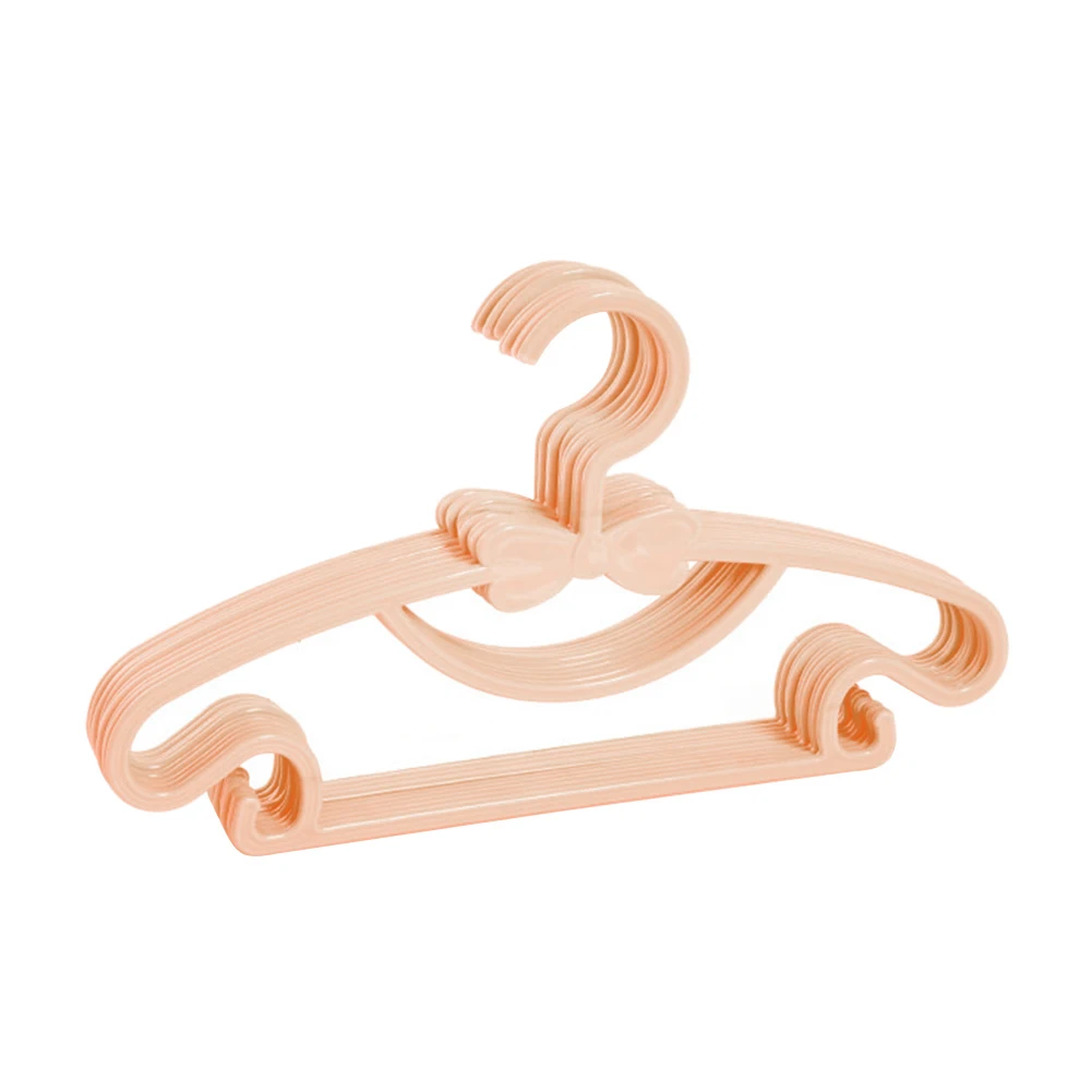 

30pcs Space Saving PP With Bowknot Non Slip Baby Nursery Ultra Thin Skirt Dress Home Mini Kids Clothes Hanger Pants Cute