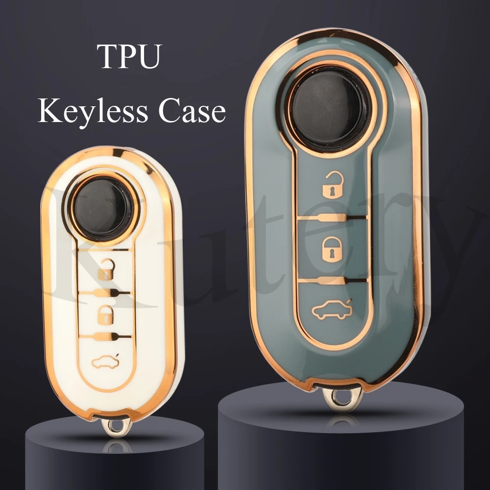 Мягкий Чехол Для Автомобильного Ключа Из ТПУ Jingyuqin Fiat 500 Ducato 500L Panda Punto Lancia Musa