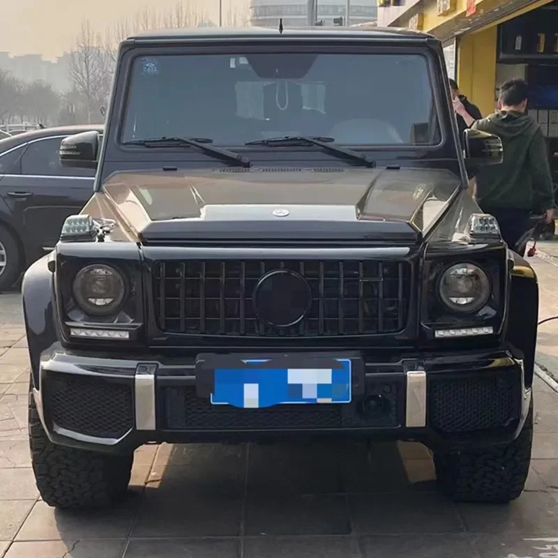 Фото Для Mercedes-Benz G-Class W463 G500, G63, G350, G65, G55, модифицированная с геометрическими фарами, черненая старая модель, обновленная новая №4