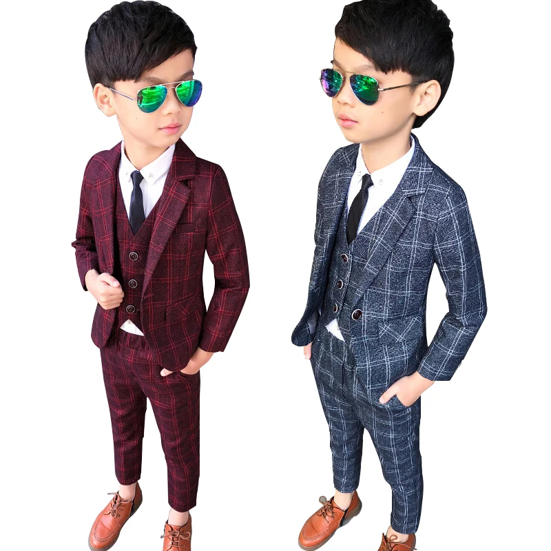 

2022 клетчатое официальное платье, наряд для маленьких мальчиков, наряд для вечеринки, детская свадьба, элегантный женский смокинг