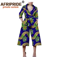 2022 african clothes for women jumpsuit short sleeve casual jumpsuits romper ankara clothing bodysuit floral fashion a1829007