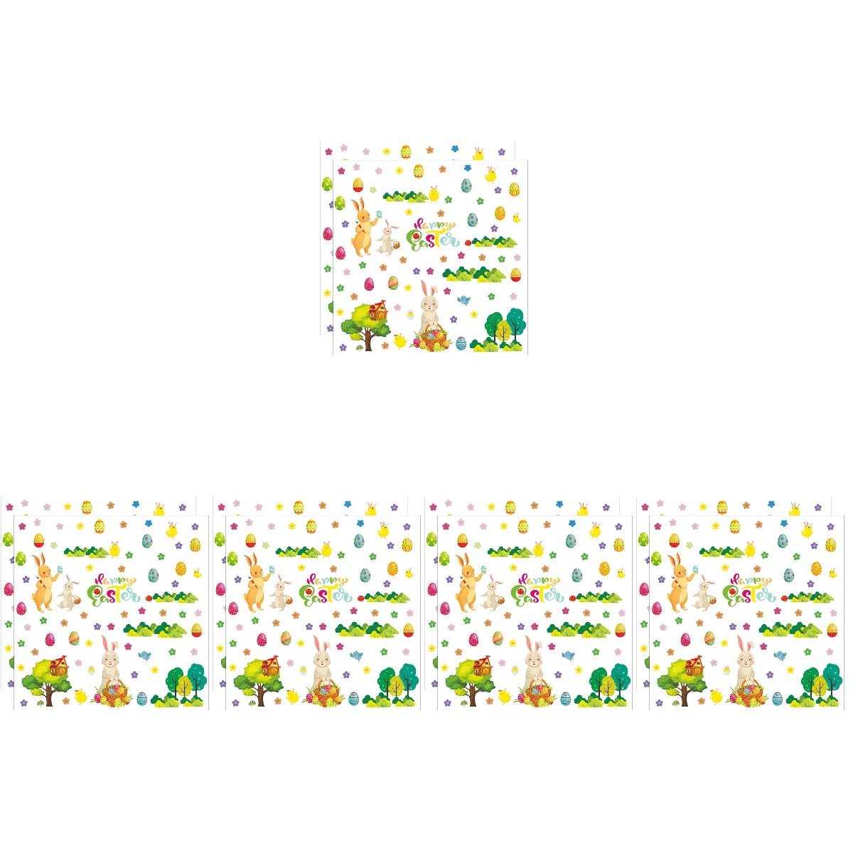 

5 Sets of Convenient Practical Easter Pattern Festive Easter Style Wallpaper Delicate Wallpaper Adhesive Wall Paper for Party