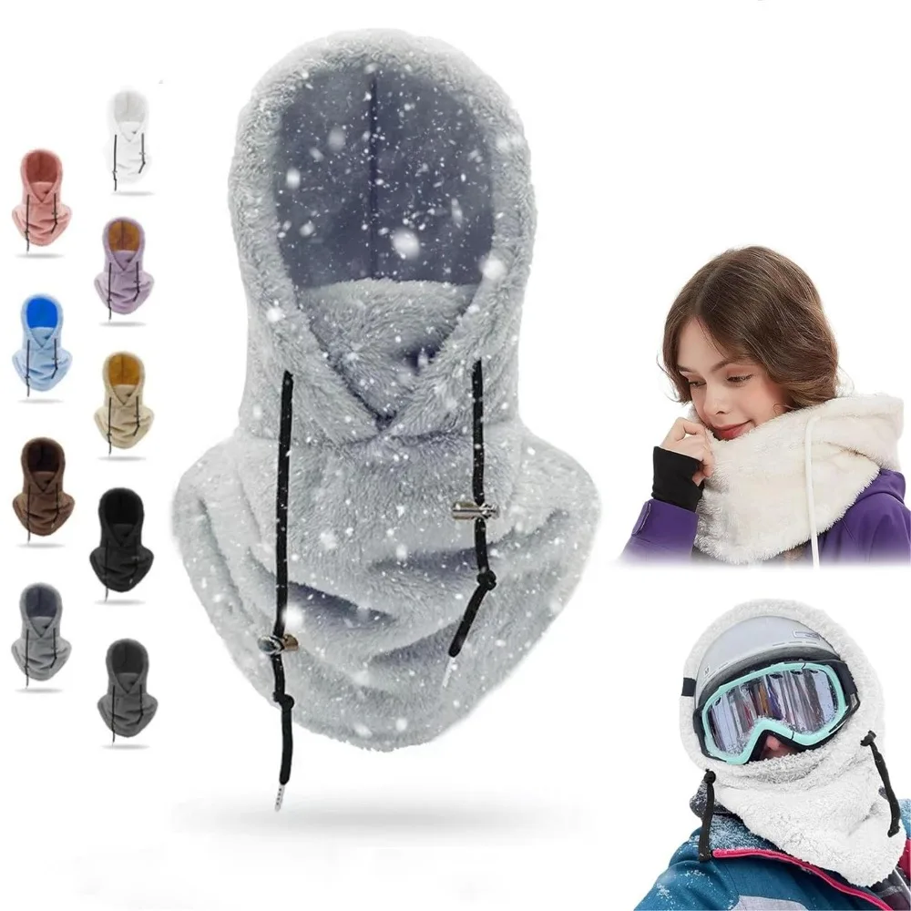 Новый арктический бархатный капюшон из шерпа лыжная маска теплый инструмент 3 в 1