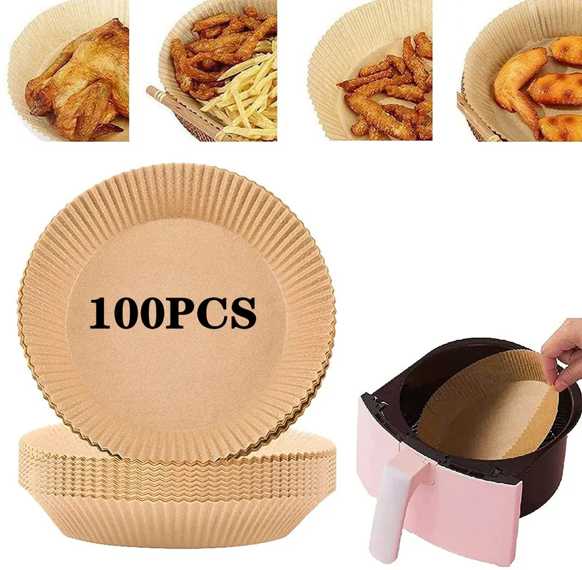 

Disposable Air Fryer Disposable Paper Pad Baking Non-Stick Household Silicone Oil Paper Suitable for Microwave Cooking