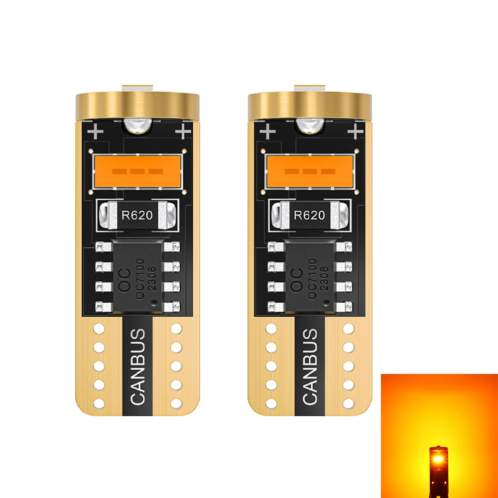 

Светодиодные Лампы T10 W5W Для Фар Автомобиля, 2 Шт., Суперъяркие, Без Ошибок Canbus, Для Освещения Багажника И Салона, 12В