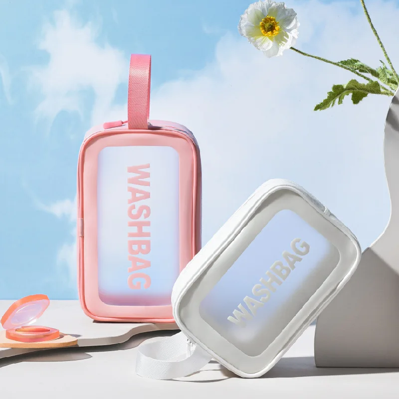 

3 Size Large Capacity Pu Transparent Wash Bag Waterproof Bath Bag TPU Translucent Storage Bag Cosmetic Bag Sundries Storage