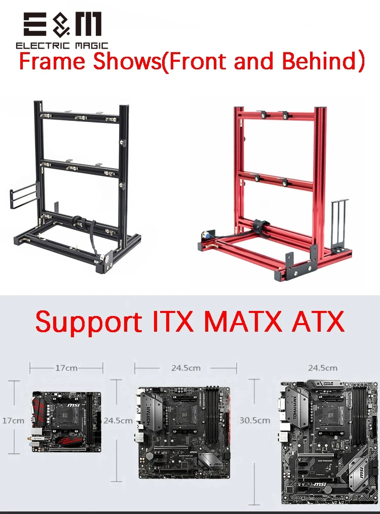 Портативный Вертикальный чехол Mini ATX MATX ITX для ПК скамейка тестирования с