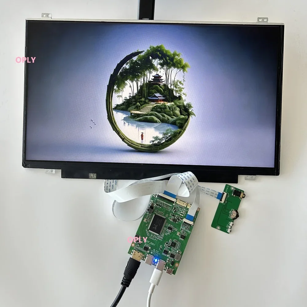 Плата контроллера 2 типа C mini HDMI-совместимая сделай сам + 14 &quot14 дюймов 1920X108 0 IPS EDP
