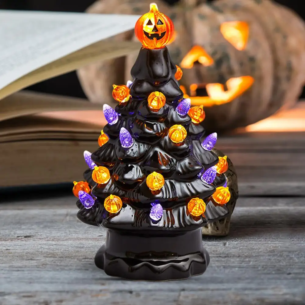 

Ceramic Delicate Halloween Party LED Pumpkin Tree Wear Resistant Luminous Pumpkin Tree Anti-fade Festival Supplies