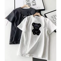 boys and girls clothes 2022 summer new medium and large childrens loose short sleeve western student fashion t shirt