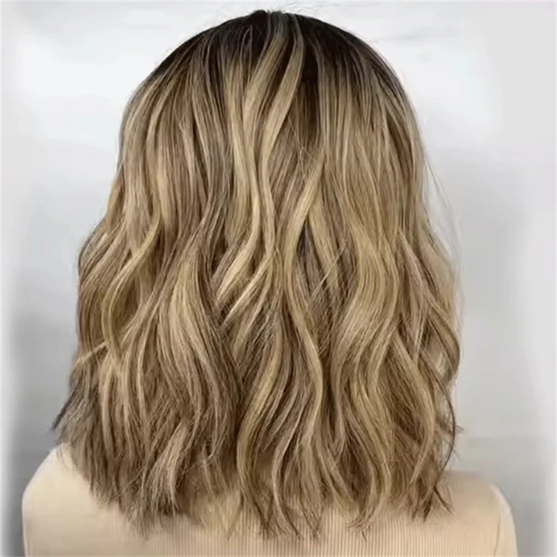 Натуральный коричневый укорененный медовый грязный блондин парик для женщин