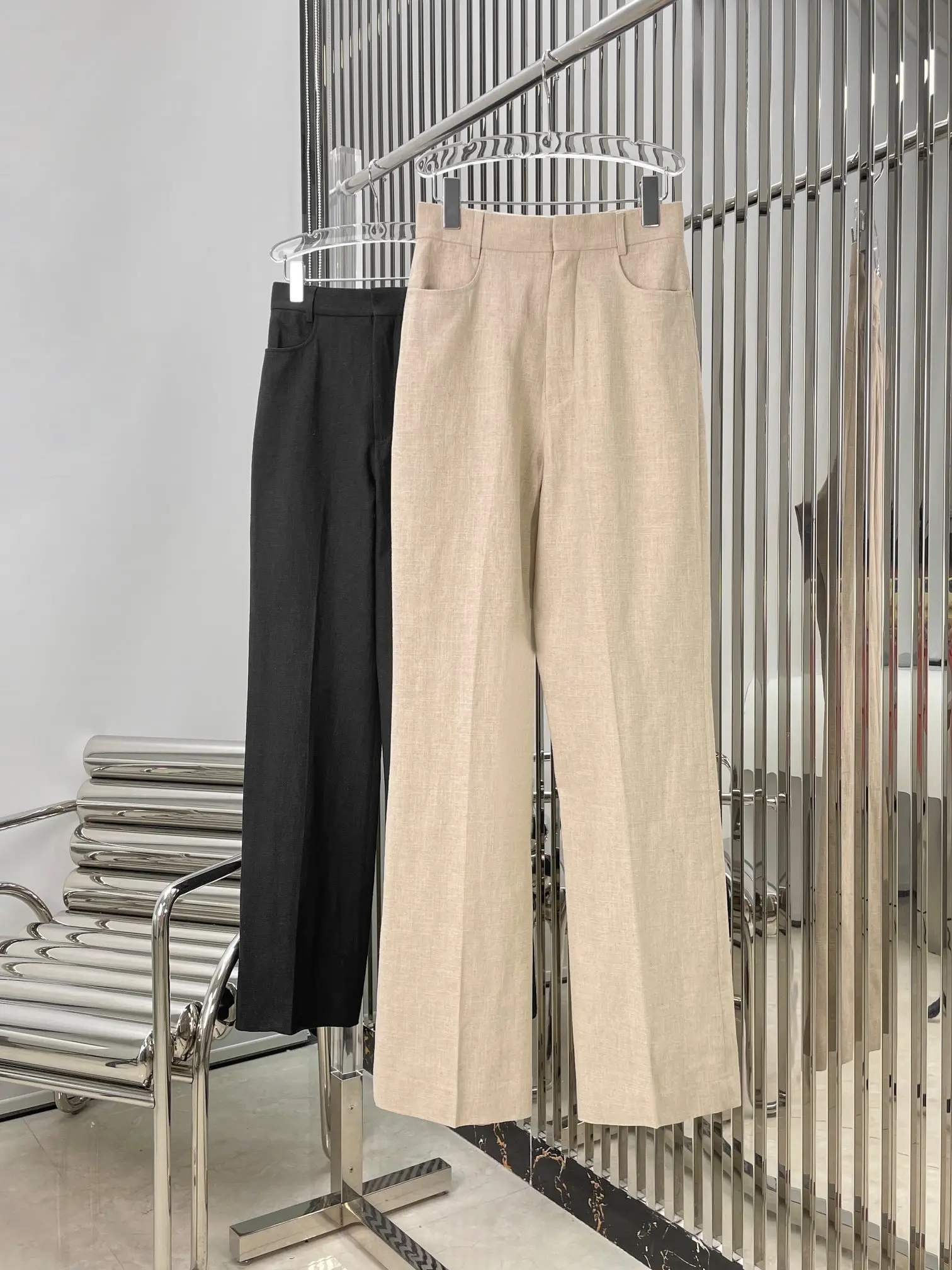 New women's clothing for spring and summer 2023 High Waist Cropped Casual Trousers 0308