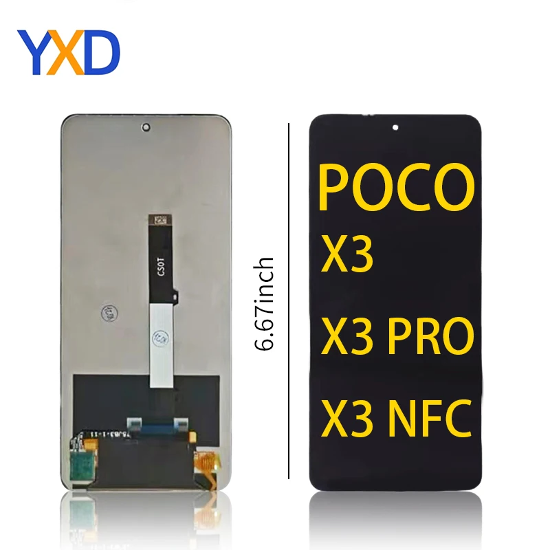 Выбор ЖК-дисплея для Xiaomi POCO X3 ЖК-дисплей с сенсорным экраном и дигитайзером Pro NFC