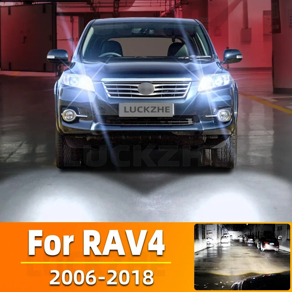 2 шт. для Toyota RAV4 2006-2011 2012 2013 2014 2015 2016 2017 2018 автомобильные светодиодные фары дальнего