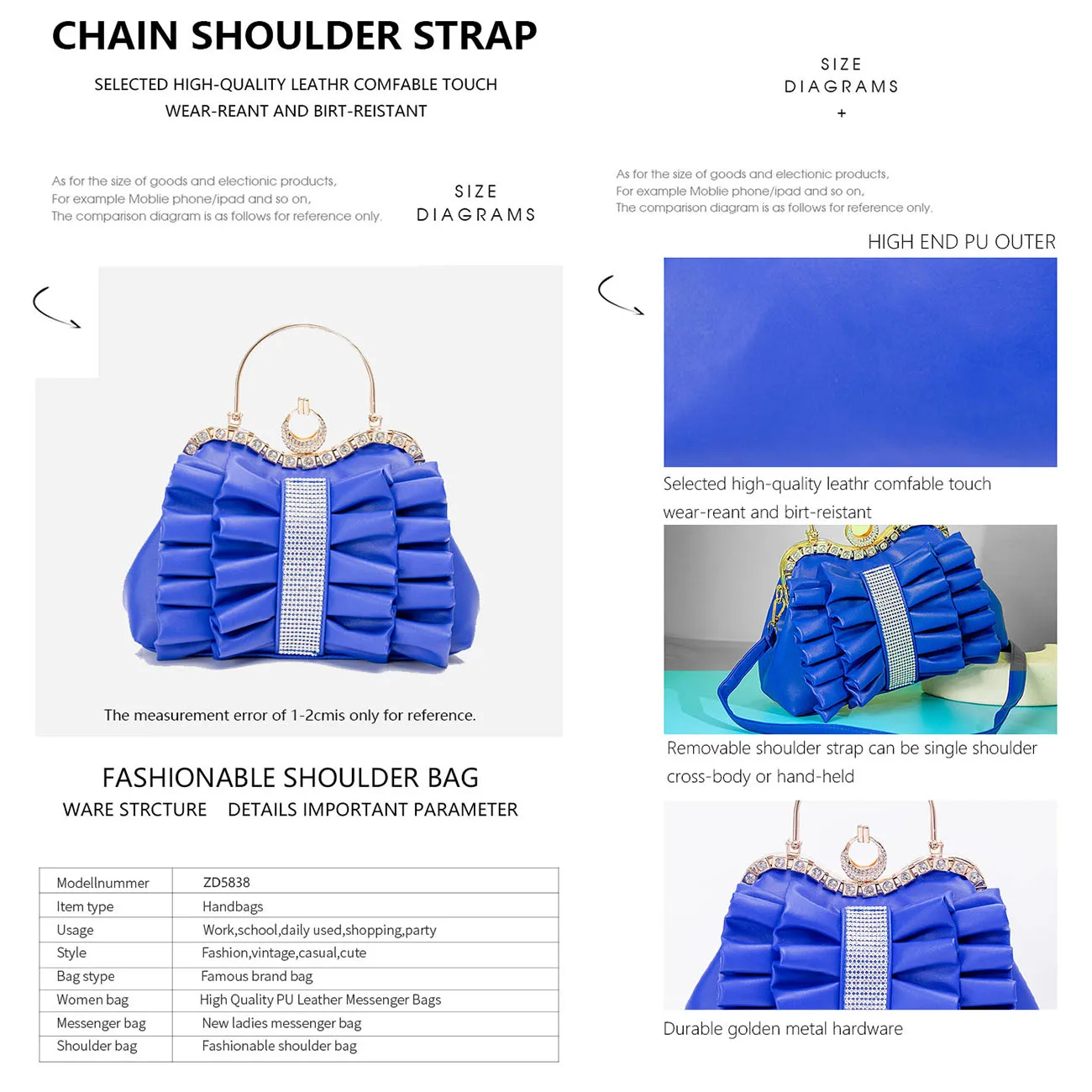 2023 New Luxury Elegant Rhinestone Bags Women Wedding Purse Girl Party Bag Crystal Clutch Diamond Evening Clutch Bag