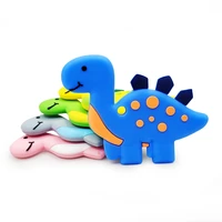 safe toddler baby teethers bpa free cute animal dinosaur infant diy ring teether baby silicone chew charms kids teething toys