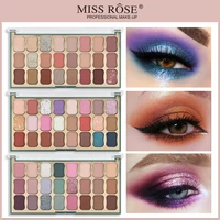 miss rose 24 color matte glitter eyeshadow palette professional make up for women long lasting makeup free makeup brushes