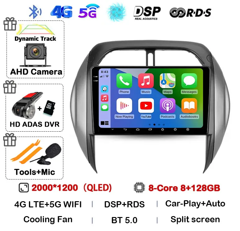 

Автомобильный радиоприемник Android 15 для Toyota RAV4 2 CA20 CA20W XA20 2003 2004 2005 Carplay Auto 2 Din Мультимедийный видеоплеер WIFI + 4G Стерео