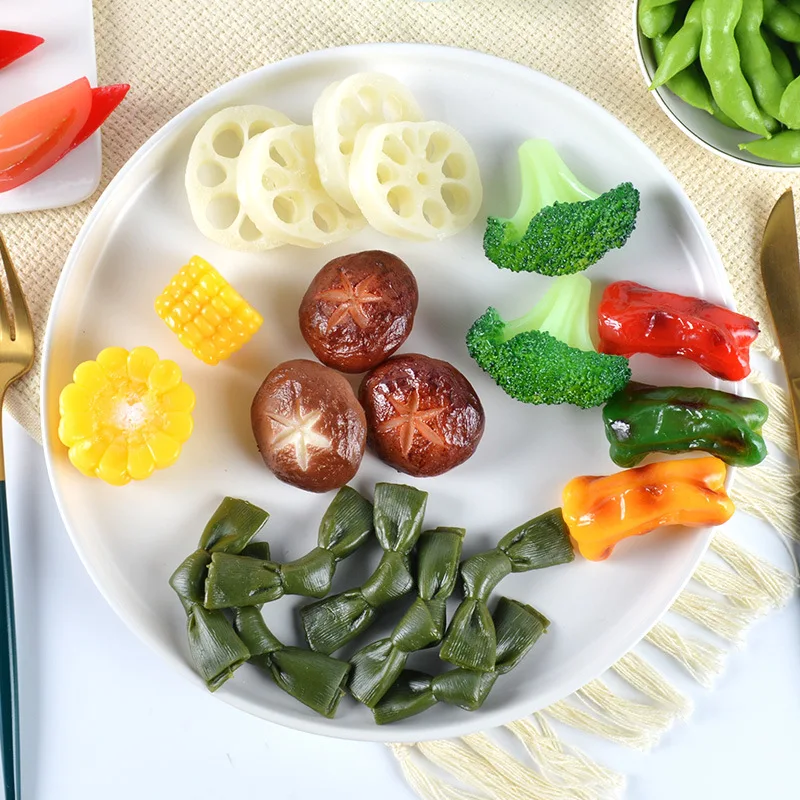 

Simulation Vegetable Model Ornaments Edamame Corn DIY Food Toys Children Cognitive Play House Toys Photography Props Fake Food