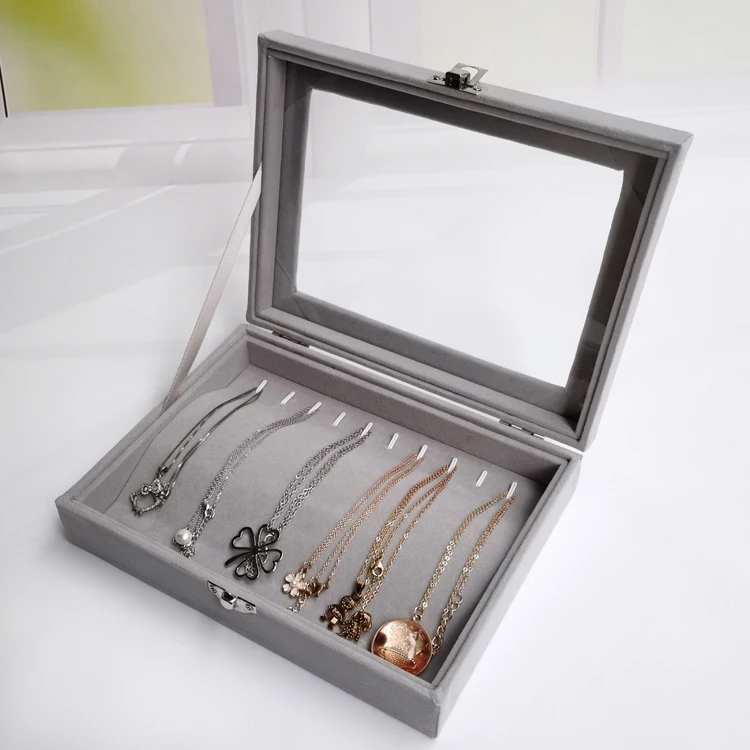 

Черная шкатулка для драгоценностей, шкатулка для браслета, шкатулка для ожерелья, арочная маленькая коробка, витрина, фланелевая крышка, шкатулка для хранения ювелирных изделий
