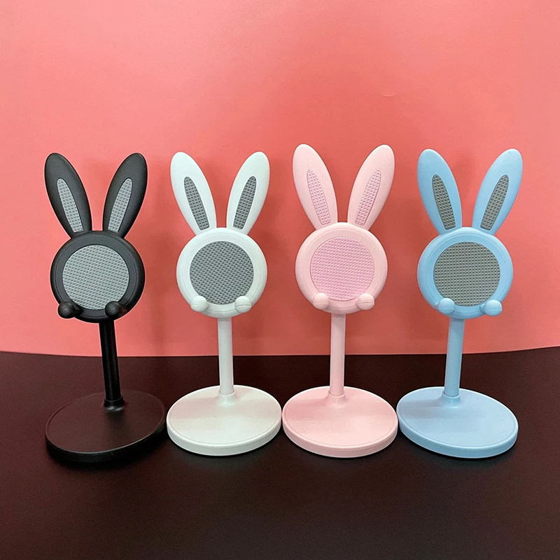 

1Pc Little Rabbit Desktop Scalable Adjustable Desktop Mobile Tablet Holder Bracket Lovely Rabbit Desktop Mobile Phone Support
