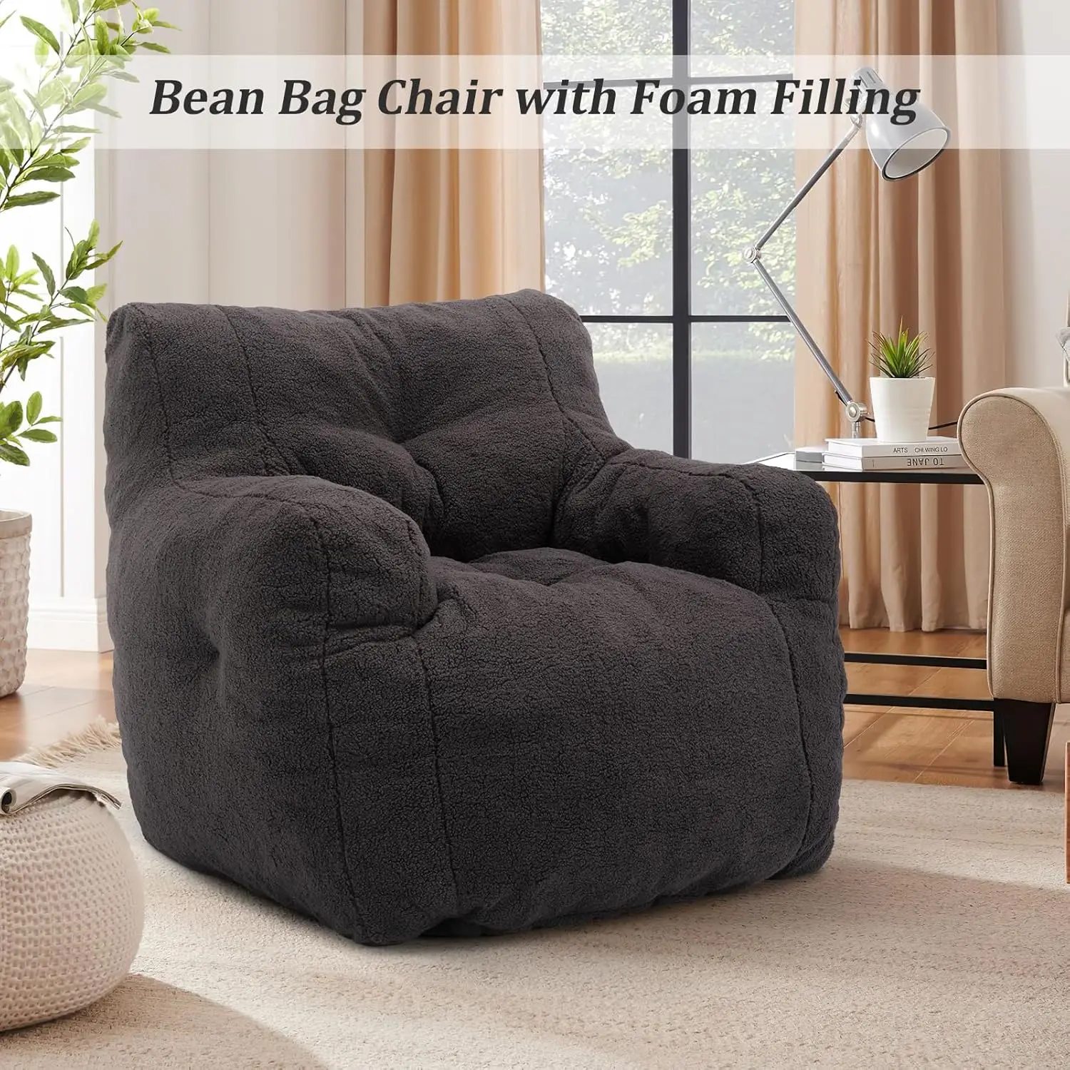 Кресло-мешок Большое кресло-мешок для взрослых с подлокотником Удобный